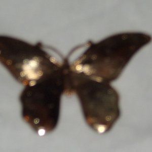 Gold tone butterfly pin